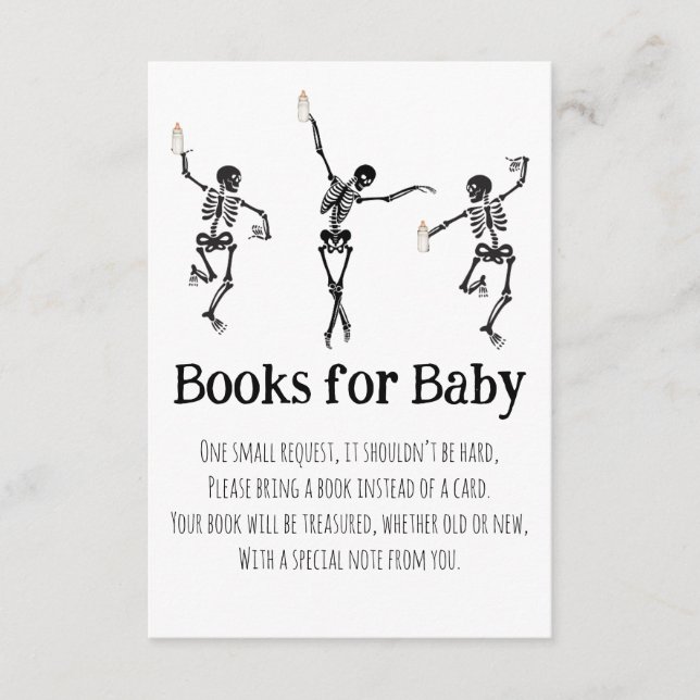 Little Boo Dancing Skeletons Books for Baby Insert Tilläggskort (Framsida)