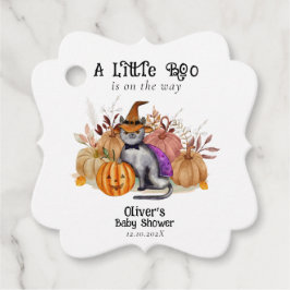 Little Boo Dikt Cat in Witch Hat Baby Shower Gåvor Etiketter