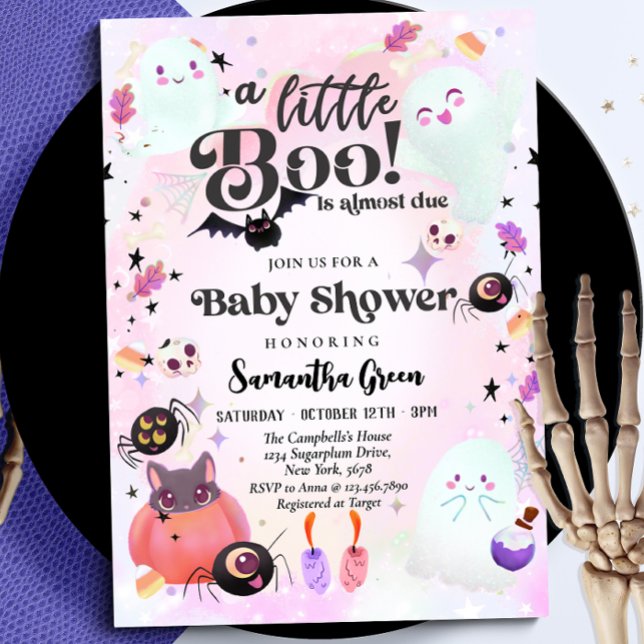 Little Boo Flicka Baby dusch Inbjudningar (Skapare uppladdad)