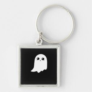 Little Boo Funny Meme Fyrkantig Silverfärgad Nyckelring