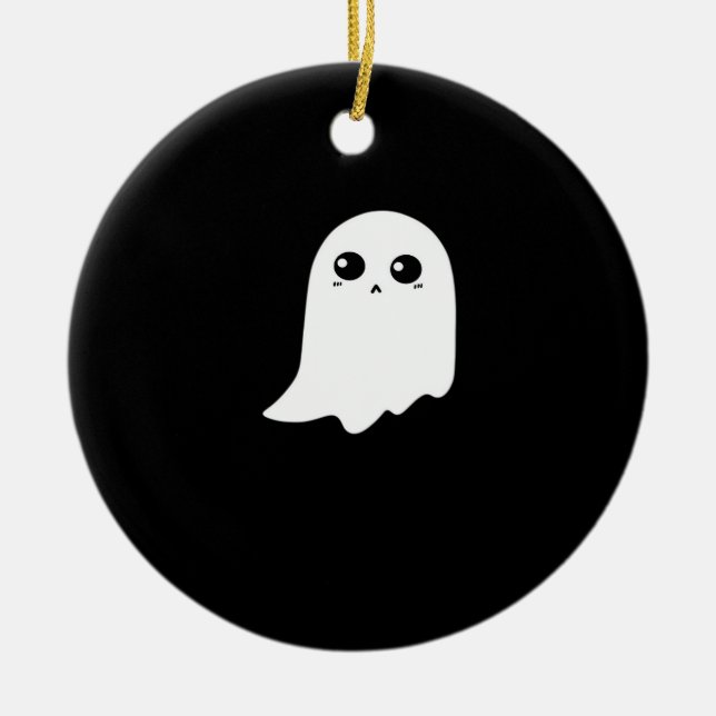 Little Boo Funny Meme Julgransprydnad Keramik (Framsidan)