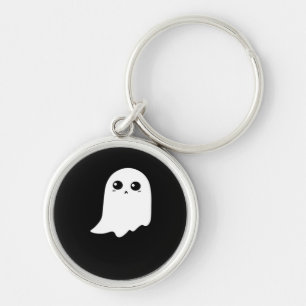 Little Boo Funny Meme Rund Silverfärgad Nyckelring