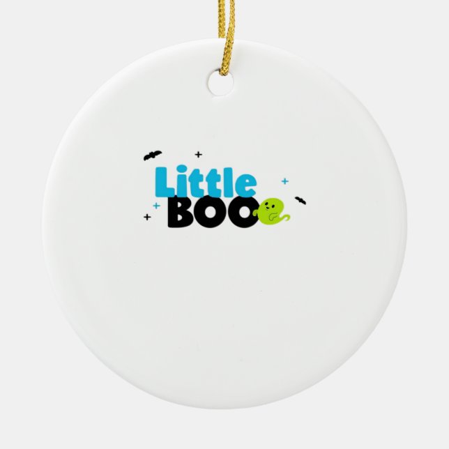 Little Boo Funny Retro Julgransprydnad Keramik (Framsidan)