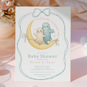 Little Boo Ghost, babblåda Shower Inbjudningar