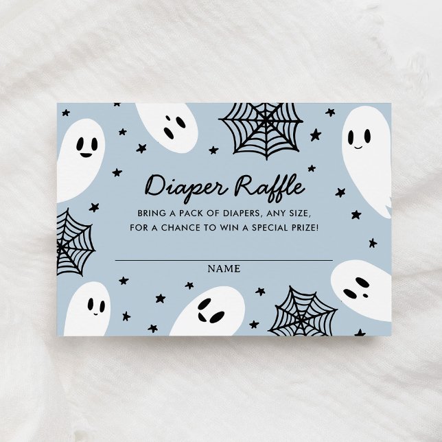 Little Boo Ghost Baby Shower Diaper Raffle Biljett Tilläggskort (Skapare uppladdad)