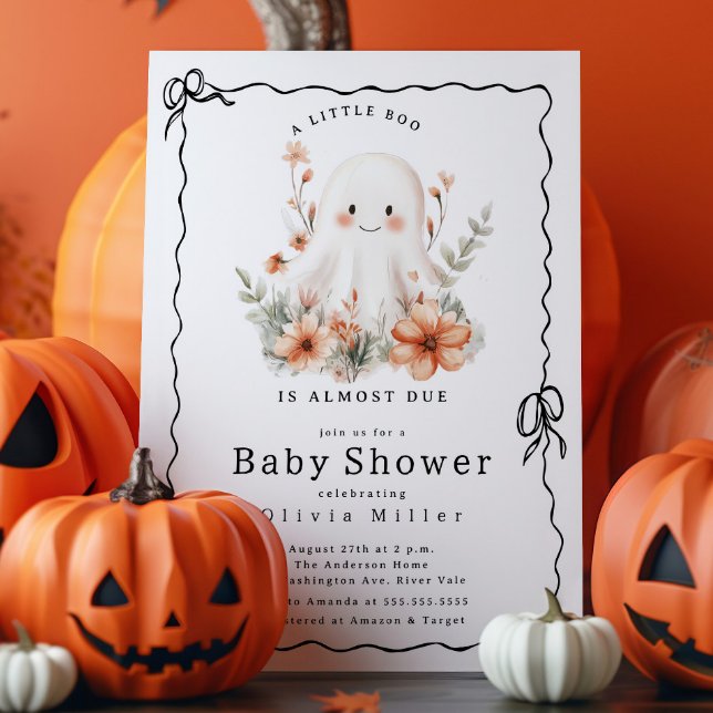 Little Boo Ghost Baby Shower Inbjudningar (Skapare uppladdad)