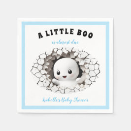 Little Boo Ghost Boy Shower Blue Napkins Pappersservett