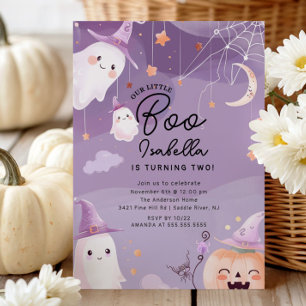 Little Boo Ghost Födelsedagsfest Inbjudningar