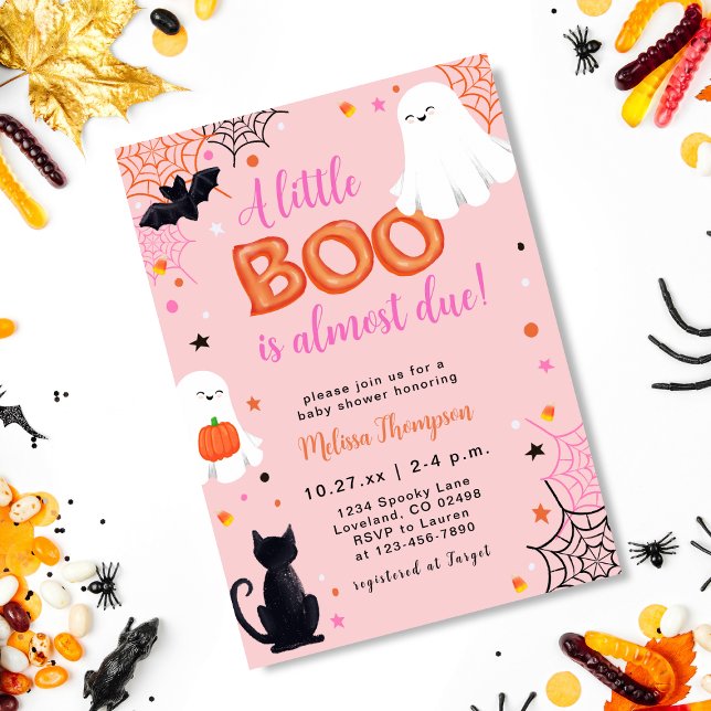 Little Boo Ghost Girl Halloween Baby Shower Inbjudningar (Skapare uppladdad)