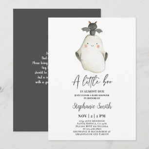 Little Boo Ghost Halloween Baby Shower-inbjudan Inbjudningar