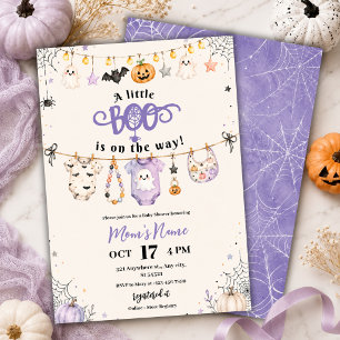 Little Boo Ghost Halloween Baby Shower Inbjudningar