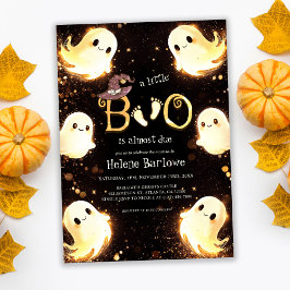 Little Boo Ghost Halloween Baby Shower Inbjudningar