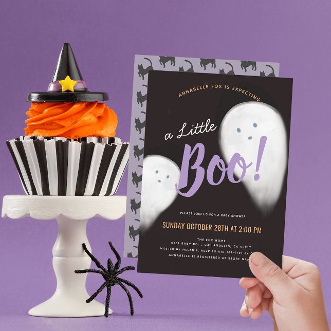 Little Boo Ghost Halloween Baby Shower Inbjudningar (Skapare uppladdad)