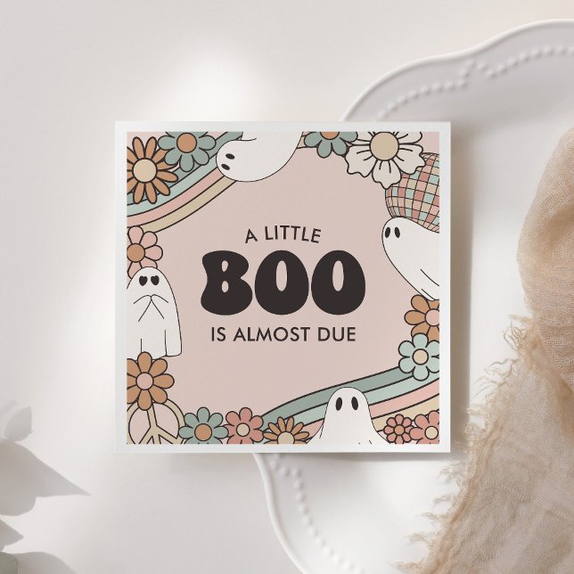 Little Boo Ghost Halloween Baby Shower Pappersservett (Skapare uppladdad)