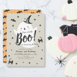 Little Boo Ghost Halloween Barn Birthday Inbjudningar