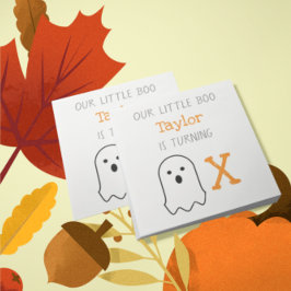 Little Boo Ghost Halloween Birthday Pappersservett
