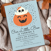 Little Boo Ghost Halloween Boys Cute Birthday