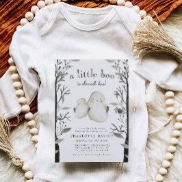 Little Boo Ghost Halloween Fall Baby Shower Inbjudningar