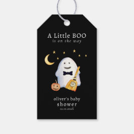 Little Boo Ghost Hollaween Baby Shower Presentetikett