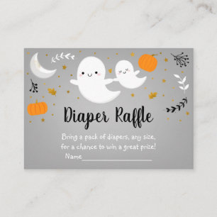 Little Boo Ghost Neutralt Baby Shower Raffle Tilläggskort
