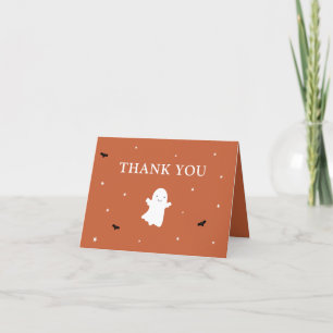 Little Boo Ghost Orange Baby Shower Tack Kort