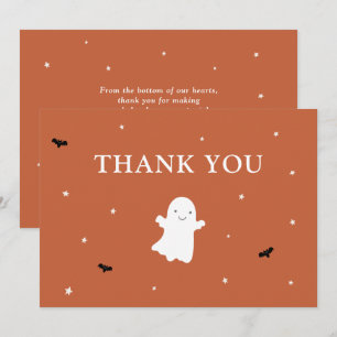 Little Boo Ghost Orange Baby Shower Tack Kort