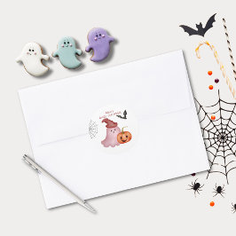 Little Boo Ghost Pumpkin Halloween Baby Shower Runt Klistermärke
