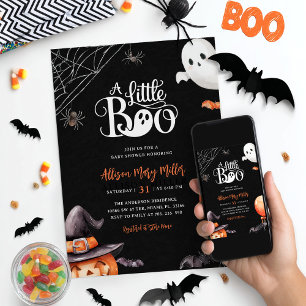 Little Boo Ghost Spooky Baby Shower-inbjudan Inbjudningar