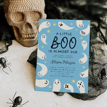 Little Boo Ghost Stars Boy Baby Shower