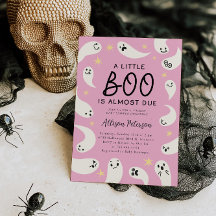 Little Boo Ghost Stars Girl Baby Shower
