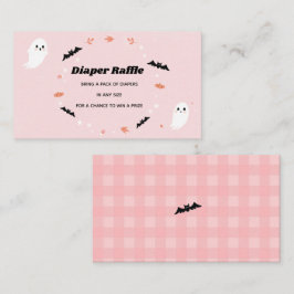 Little Boo Girl Baby Shower Diaper Raffle Biljett Tilläggskort