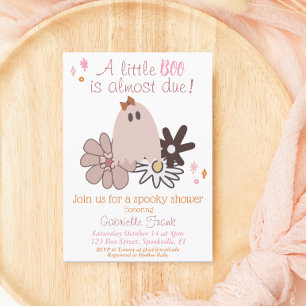 Little Boo Girl Baby Shower Inbjudningar
