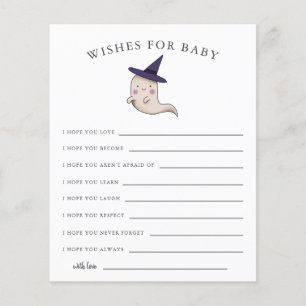 Little Boo Girl Ghost Önskemål för Baby Card