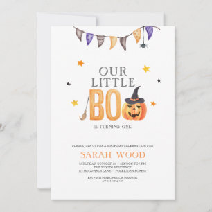 Little Boo gör om ett, Halloween 1:a födelsedagen Inbjudningar