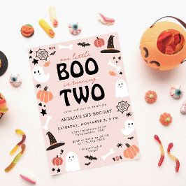 Little Boo gör två Halloween 2:a födelsedagen Inbjudningar