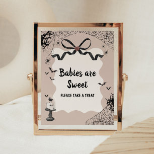Little Boo Gothic BabyShower Spädbarn är Sweet Sig Poster