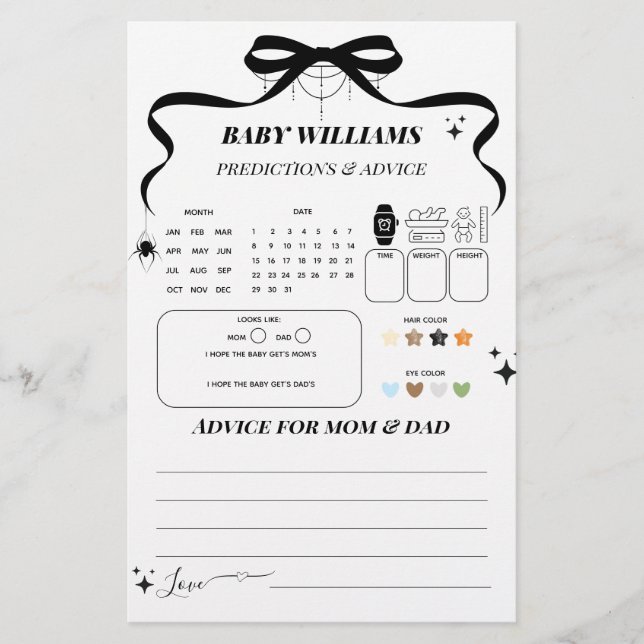 Little Boo Gothic Halloween Baby Shower Game (Framsida)