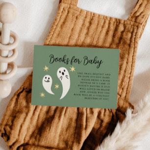 Little Boo Grönt Baby Shower Bok-begäran Tilläggskort