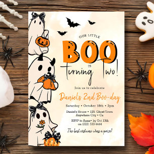 Little Boo Halloween 2:a födelsedagen Inbjudningar