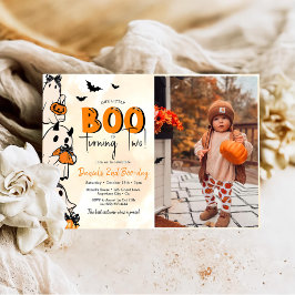 Little Boo Halloween 2:a födelsedagsfoto Inbjudningar