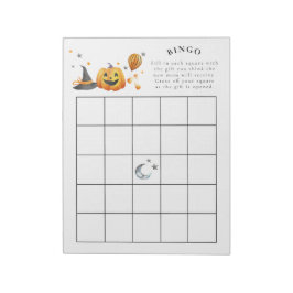 Little Boo Halloween Baby Shower Bingo Game Anteckningsblock
