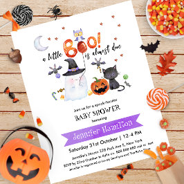 Little Boo Halloween Baby Shower Budget-inbjudan