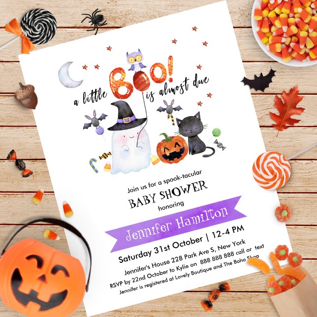 Little Boo Halloween Baby Shower Budget-inbjudan (Skapare uppladdad)