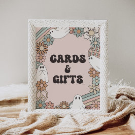 Little Boo Halloween Baby Shower Card and Gifts Poster