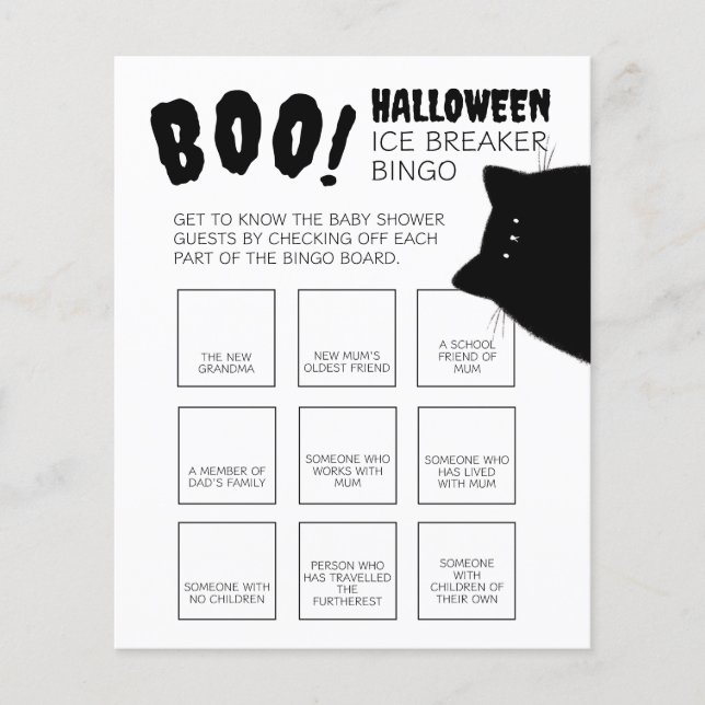 Little Boo Halloween Baby Shower Ice Bingo (Framsida)
