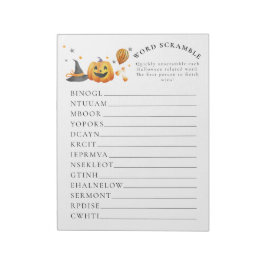 Little Boo Halloween Baby Shower Ord Scramble Anteckningsblock