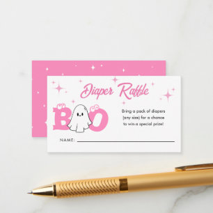 Little Boo Halloween Baby Shower Raffle Tilläggskort