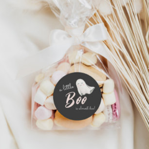 Little Boo Halloween Baby Shower Runt Klistermärke