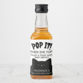 Little Boo Halloween Baby Shower Spritflaskor Etikett