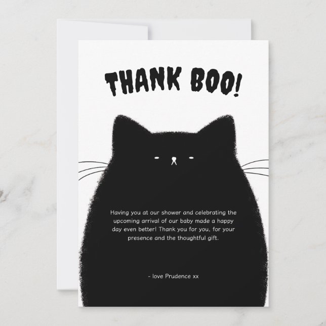 Little Boo Halloween Baby Shower Tack Kort (Framsida)